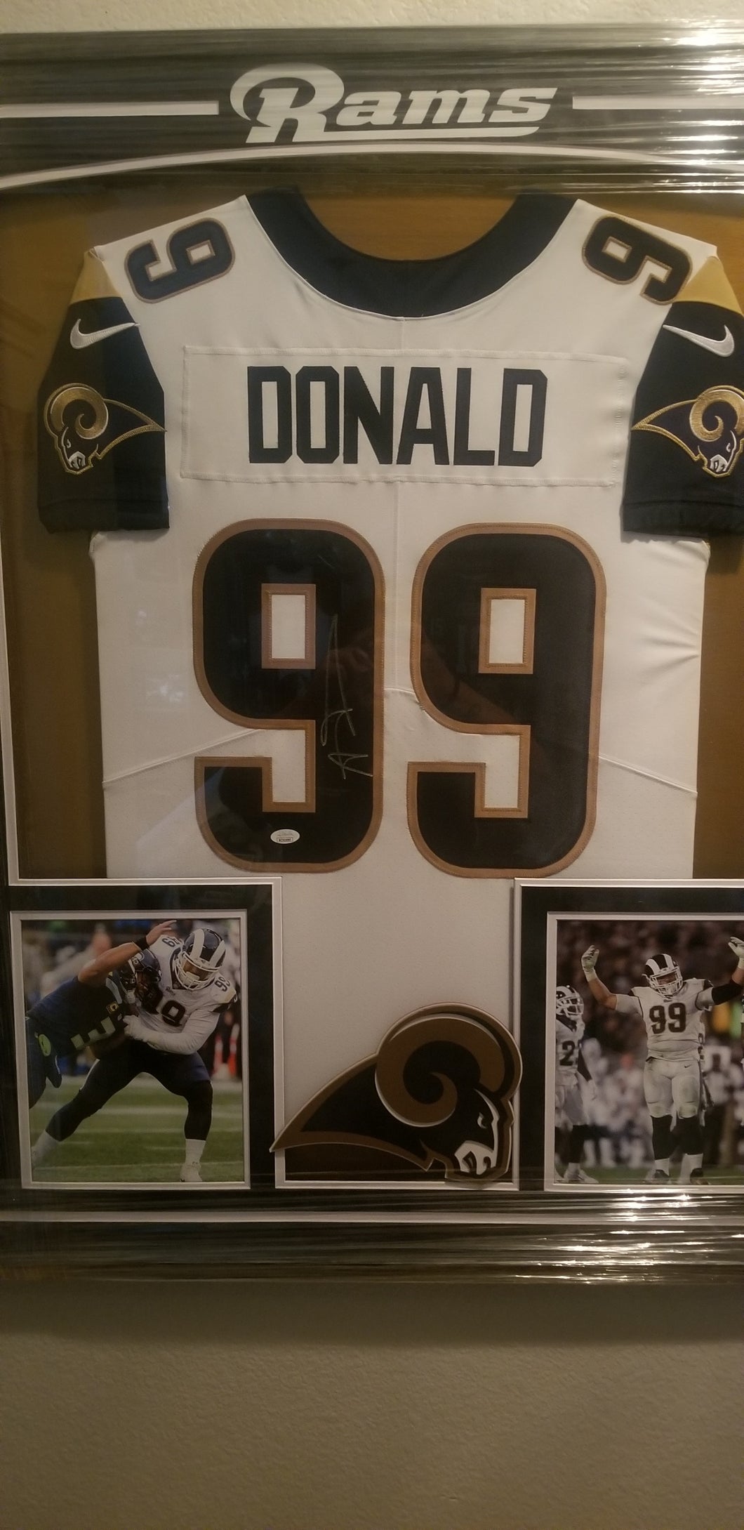 Framed - Aaron Donald Signed Nike Elite Jersey - LED's Edition