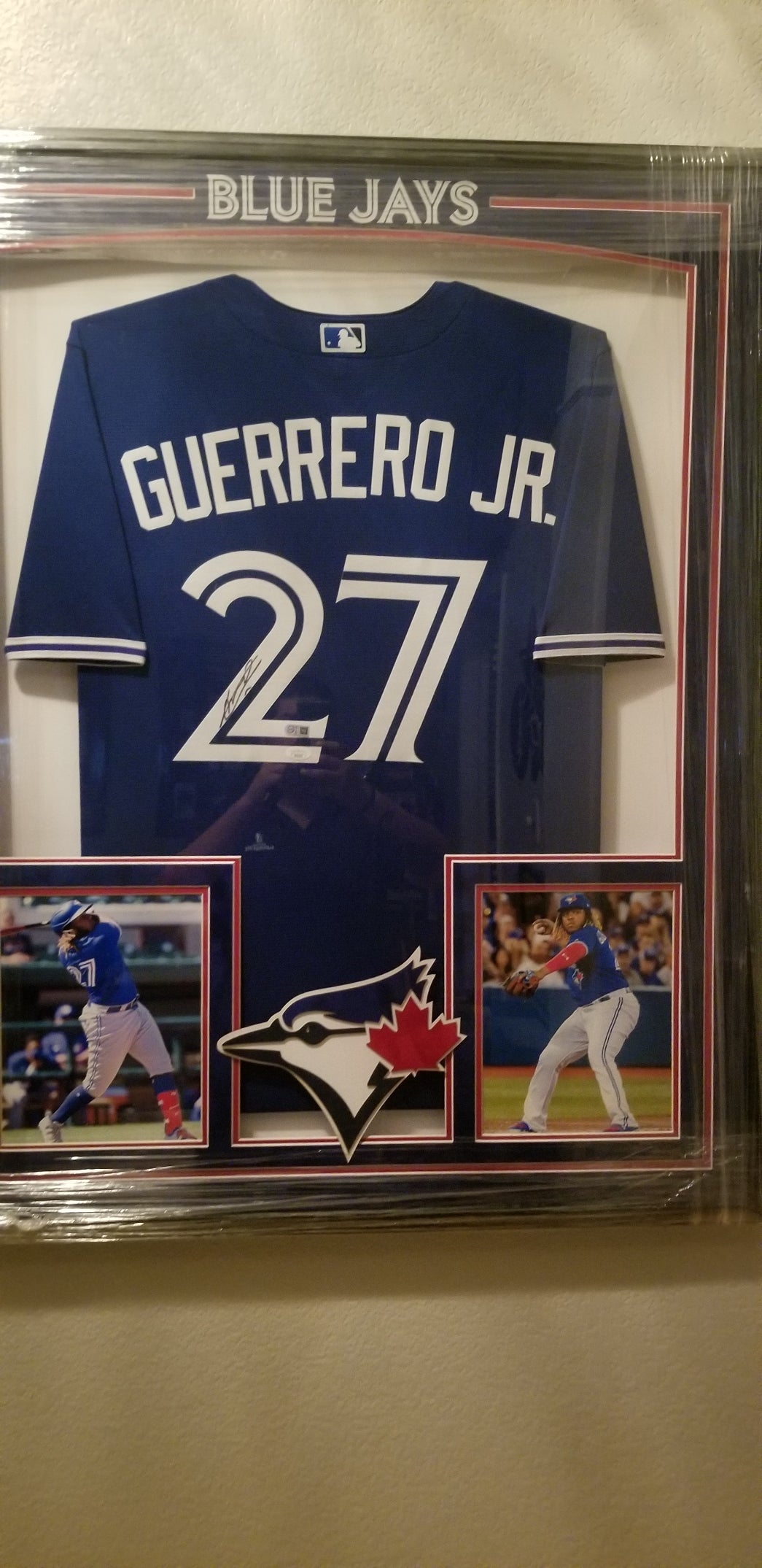 Framed -  Vladimir Guerrero Jr. Signed Nike Jersey - LED's Edition