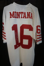 Load image into Gallery viewer, Joe Montana Signed Mitchell &amp; Ness Legacy Jersey with Script (HOF 2000)
