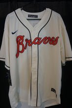 Load image into Gallery viewer, Ronald Acuna Jr Signed Nike replica Jersey with Script (Sabaner Soy)
